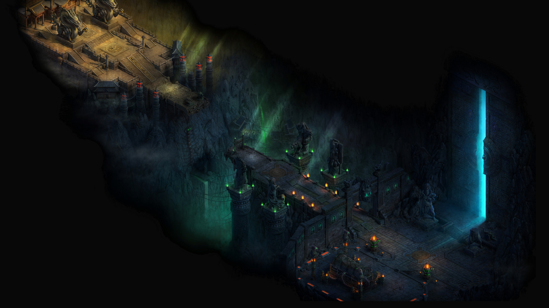 DT25100042-传奇地图素材青铜门外-1