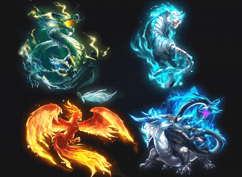 TX2512001-青龙白虎朱雀玄武四象动态特效图-1