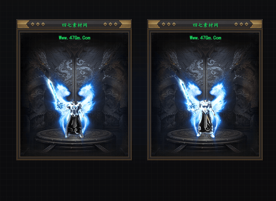 TZ2603007-高清复古倚天剑甲男女套装素材-1