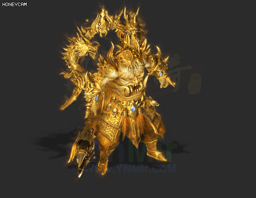 WQ2608410-金色斧头武器-怪物武器-2